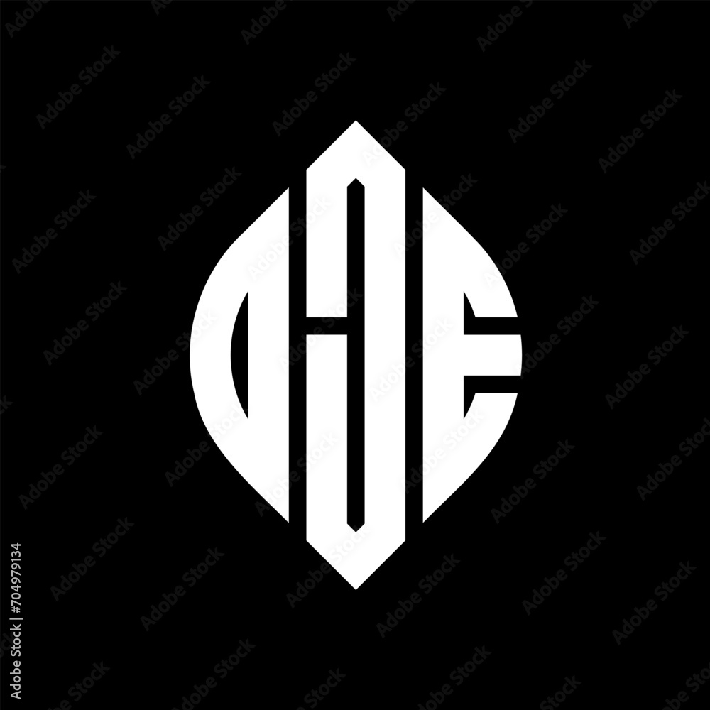 OJE circle letter logo design with circle and ellipse shape. OJE ellipse letters with typographic style. The three initials form a circle logo. OJE circle emblem abstract monogram letter mark vector. OJE circle letter logo design with circle and ellipse shape. OJE ellipse letters with typographic style. The three initials form a circle logo. OJE circle emblem abstract monogram letter mark vector.