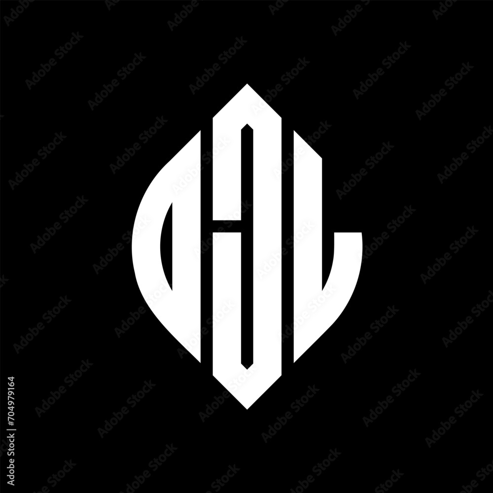 OJL circle letter logo design with circle and ellipse shape. OJL ellipse letters with typographic style. The three initials form a circle logo. OJL circle emblem abstract monogram letter mark vector. OJL circle letter logo design with circle and ellipse shape. OJL ellipse letters with typographic style. The three initials form a circle logo. OJL circle emblem abstract monogram letter mark vector.