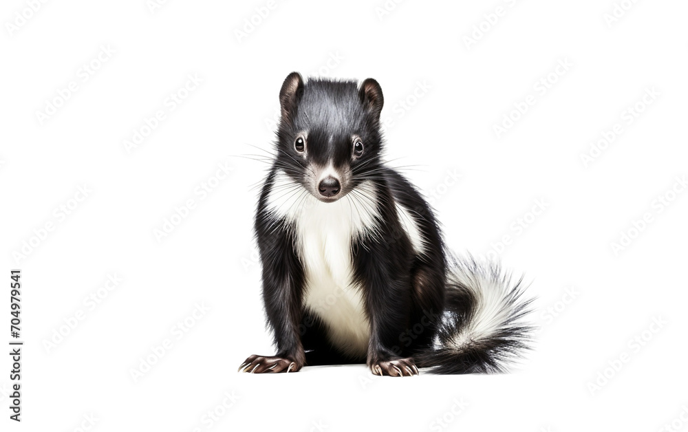 Odorous Mammal: Skunk isolated on transparent Background