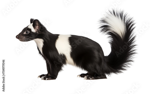 Odorous Mammal: Skunk isolated on transparent Background