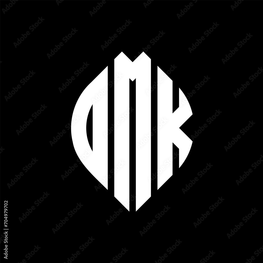 OMK circle letter logo design with circle and ellipse shape. OMK ellipse letters with typographic style. The three initials form a circle logo. OMK circle emblem abstract monogram letter mark vector. OMK circle letter logo design with circle and ellipse shape. OMK ellipse letters with typographic style. The three initials form a circle logo. OMK circle emblem abstract monogram letter mark vector.