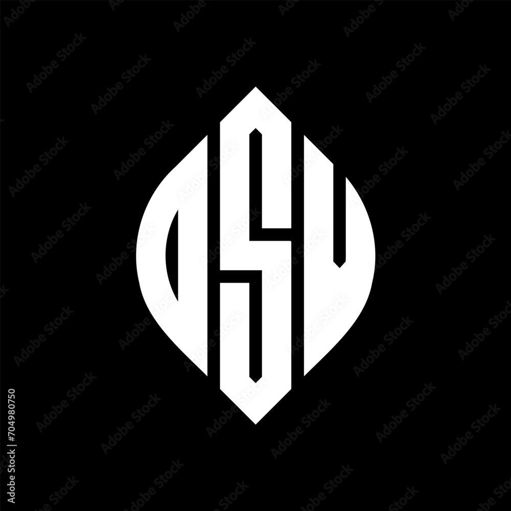 OSV circle letter logo design with circle and ellipse shape. OSV ellipse letters with typographic style. The three initials form a circle logo. OSV circle emblem abstract monogram letter mark vector. OSV circle letter logo design with circle and ellipse shape. OSV ellipse letters with typographic style. The three initials form a circle logo. OSV circle emblem abstract monogram letter mark vector.