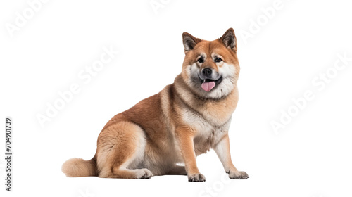 Akita dog isolated on a transparent background