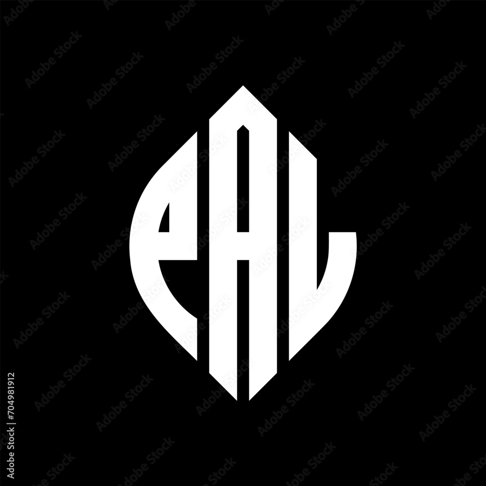 PAL circle letter logo design with circle and ellipse shape. PAL ellipse letters with typographic style. The three initials form a circle logo. PAL circle emblem abstract monogram letter mark vector. PAL circle letter logo design with circle and ellipse shape. PAL ellipse letters with typographic style. The three initials form a circle logo. PAL circle emblem abstract monogram letter mark vector.