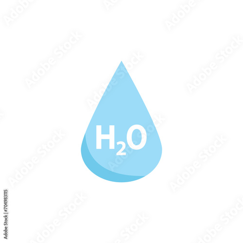 water drop icon vector H2O icon 