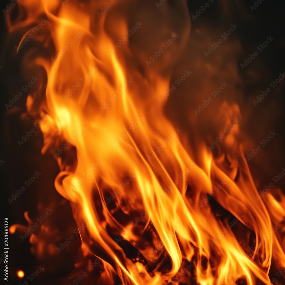 fire on a black background. abstract background with flames. fire on a black background. abstract background with flames.