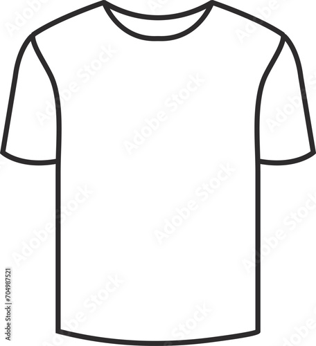 T-shirt line icon. linear style sign for mobile concept and web design. Short sleeve t-shirt outline vector icon.