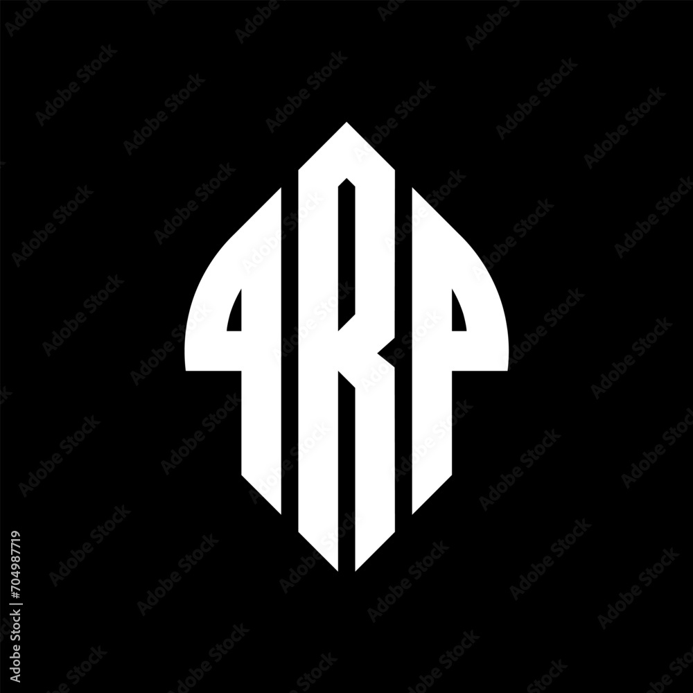 QRP circle letter logo design with circle and ellipse shape. QRP ellipse letters with typographic style. The three initials form a circle logo. QRP circle emblem abstract monogram letter mark vector. QRP circle letter logo design with circle and ellipse shape. QRP ellipse letters with typographic style. The three initials form a circle logo. QRP circle emblem abstract monogram letter mark vector.