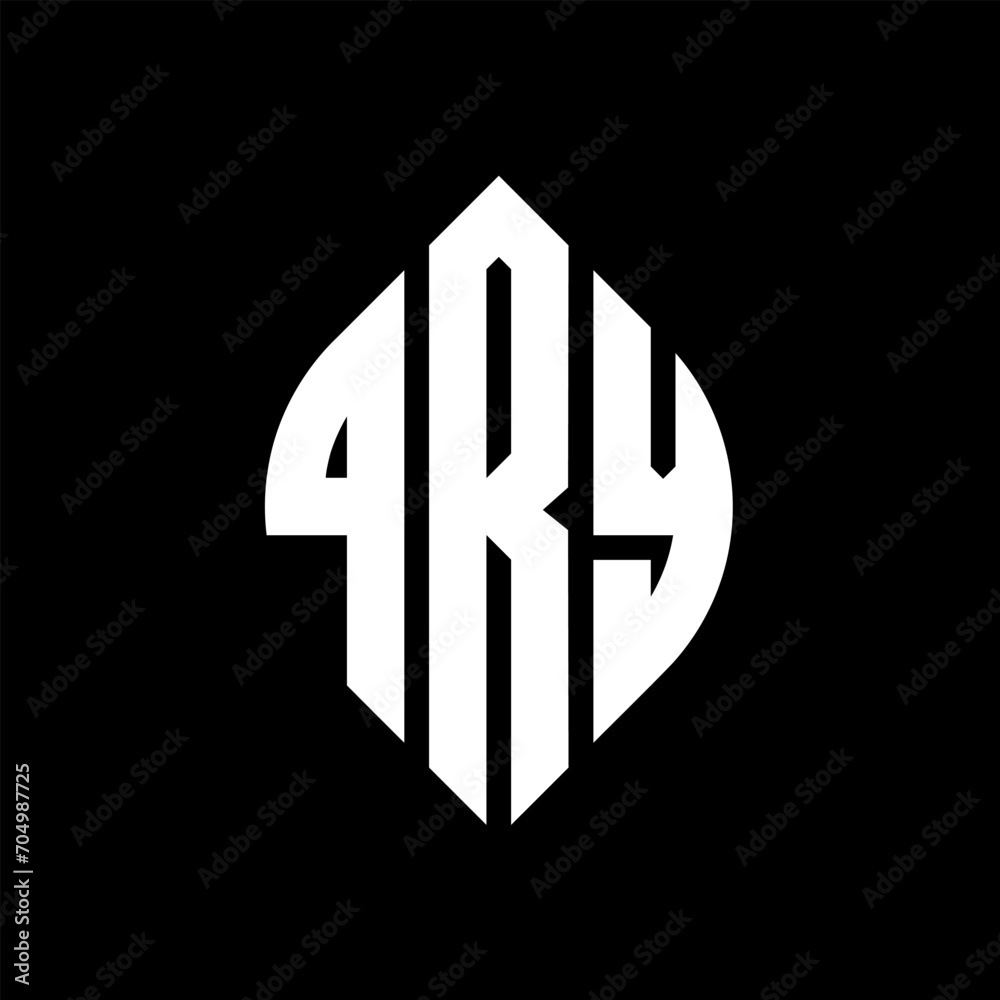 QRY circle letter logo design with circle and ellipse shape. QRY ellipse letters with typographic style. The three initials form a circle logo. QRY circle emblem abstract monogram letter mark vector. QRY circle letter logo design with circle and ellipse shape. QRY ellipse letters with typographic style. The three initials form a circle logo. QRY circle emblem abstract monogram letter mark vector.