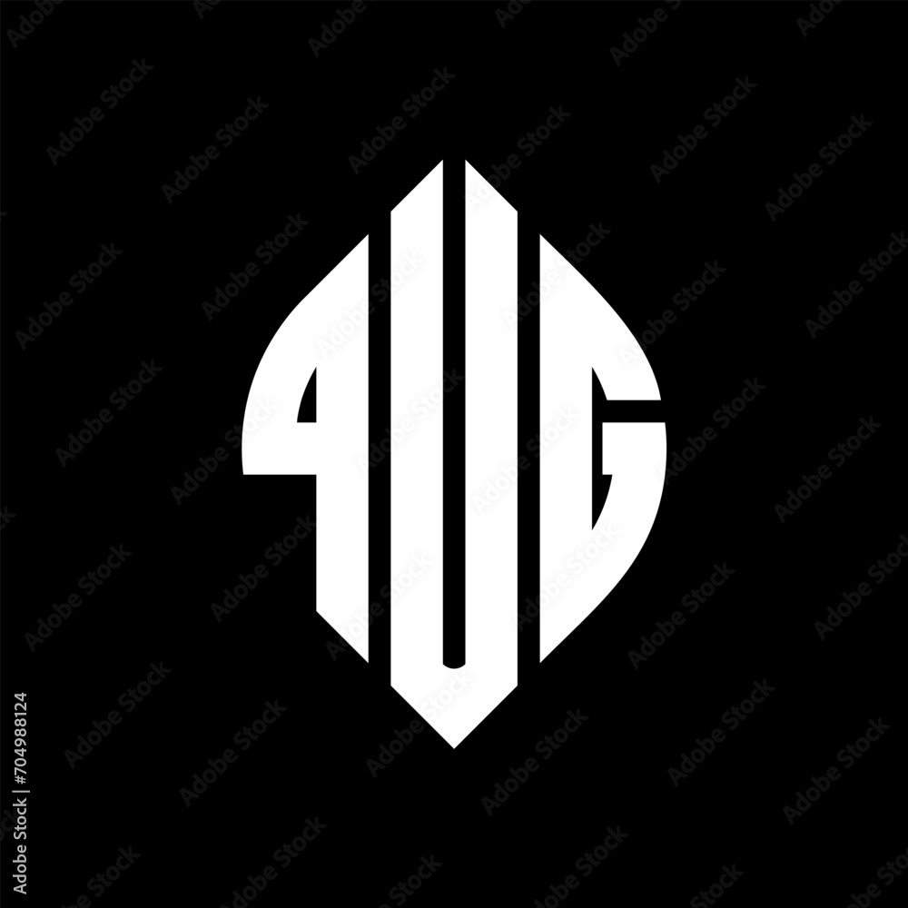 QUG circle letter logo design with circle and ellipse shape. QUG ellipse letters with typographic style. The three initials form a circle logo. QUG circle emblem abstract monogram letter mark vector. QUG circle letter logo design with circle and ellipse shape. QUG ellipse letters with typographic style. The three initials form a circle logo. QUG circle emblem abstract monogram letter mark vector.