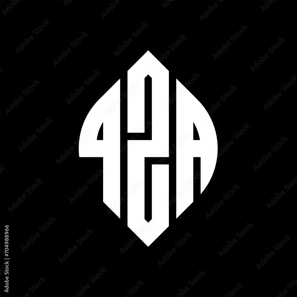 QZA circle letter logo design with circle and ellipse shape. QZA ellipse letters with typographic style. The three initials form a circle logo. QZA circle emblem abstract monogram letter mark vector. QZA circle letter logo design with circle and ellipse shape. QZA ellipse letters with typographic style. The three initials form a circle logo. QZA circle emblem abstract monogram letter mark vector.
