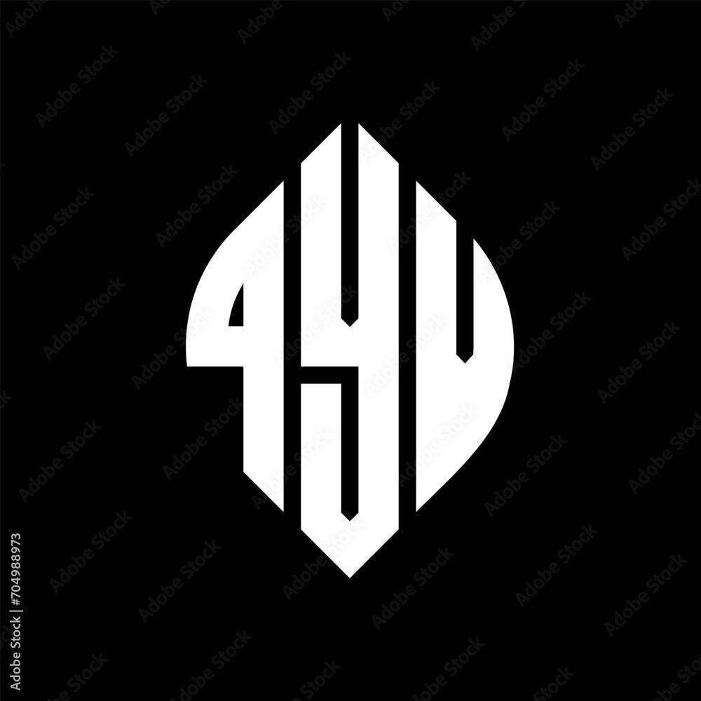QYV circle letter logo design with circle and ellipse shape. QYV ellipse letters with typographic style. The three initials form a circle logo. QYV circle emblem abstract monogram letter mark vector. QYV circle letter logo design with circle and ellipse shape. QYV ellipse letters with typographic style. The three initials form a circle logo. QYV circle emblem abstract monogram letter mark vector.