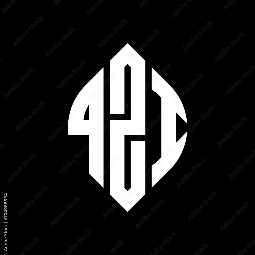 QZI circle letter logo design with circle and ellipse shape. QZI ellipse letters with typographic style. The three initials form a circle logo. QZI circle emblem abstract monogram letter mark vector. QZI circle letter logo design with circle and ellipse shape. QZI ellipse letters with typographic style. The three initials form a circle logo. QZI circle emblem abstract monogram letter mark vector.