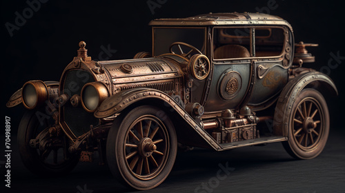 old car engine, yellow, vintage background, products, enginer, generative, ai, steampunk, background, clockwork, brooch,  © Svitlana
