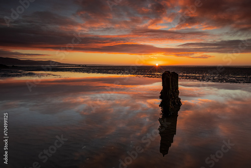 Stunning Sunrise at Blackrock Beach, Dundalk, Louth Ireland  photo
