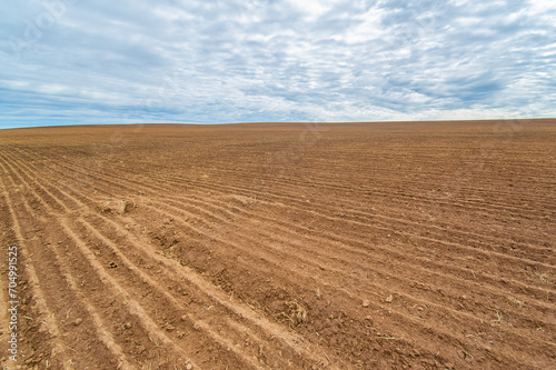 Prepare the ground for successful crop growth. A thoroughly plowed field is ready for sowing seeds. Fertile soil guarantees a bountiful harvest.