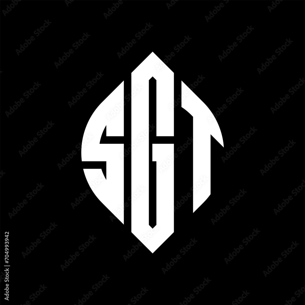 SGT circle letter logo design with circle and ellipse shape. SGT ellipse letters with typographic style. The three initials form a circle logo. SGT circle emblem abstract monogram letter mark vector. SGT circle letter logo design with circle and ellipse shape. SGT ellipse letters with typographic style. The three initials form a circle logo. SGT circle emblem abstract monogram letter mark vector.
