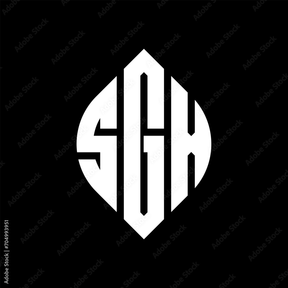 SGX circle letter logo design with circle and ellipse shape. SGX ellipse letters with typographic style. The three initials form a circle logo. SGX circle emblem abstract monogram letter mark vector. SGX circle letter logo design with circle and ellipse shape. SGX ellipse letters with typographic style. The three initials form a circle logo. SGX circle emblem abstract monogram letter mark vector.