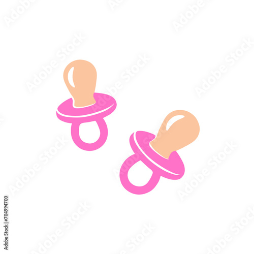 Children's pacifier in pink