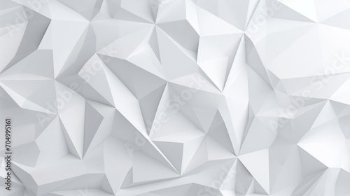 Abstract White Low Poly Background Texture AI Generated
