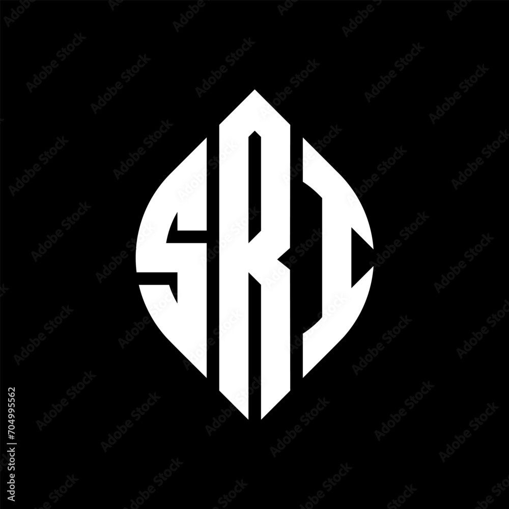 SRI circle letter logo design with circle and ellipse shape. SRI ellipse letters with typographic style. The three initials form a circle logo. SRI circle emblem abstract monogram letter mark vector. SRI circle letter logo design with circle and ellipse shape. SRI ellipse letters with typographic style. The three initials form a circle logo. SRI circle emblem abstract monogram letter mark vector.
