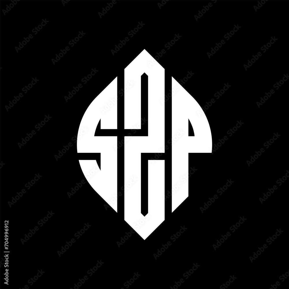 SZP circle letter logo design with circle and ellipse shape. SZP ellipse letters with typographic style. The three initials form a circle logo. SZP circle emblem abstract monogram letter mark vector. SZP circle letter logo design with circle and ellipse shape. SZP ellipse letters with typographic style. The three initials form a circle logo. SZP circle emblem abstract monogram letter mark vector.
