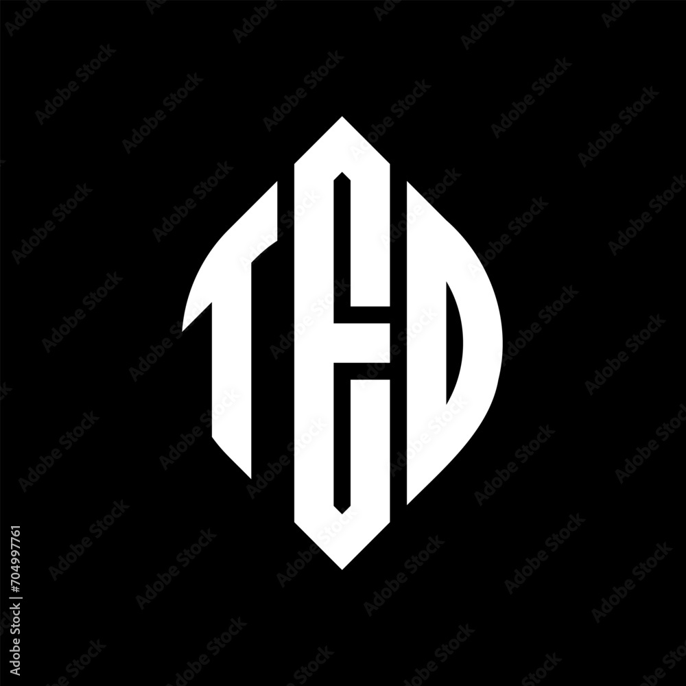 TED circle letter logo design with circle and ellipse shape. TED ellipse letters with typographic style. The three initials form a circle logo. TED circle emblem abstract monogram letter mark vector. TED circle letter logo design with circle and ellipse shape. TED ellipse letters with typographic style. The three initials form a circle logo. TED circle emblem abstract monogram letter mark vector.