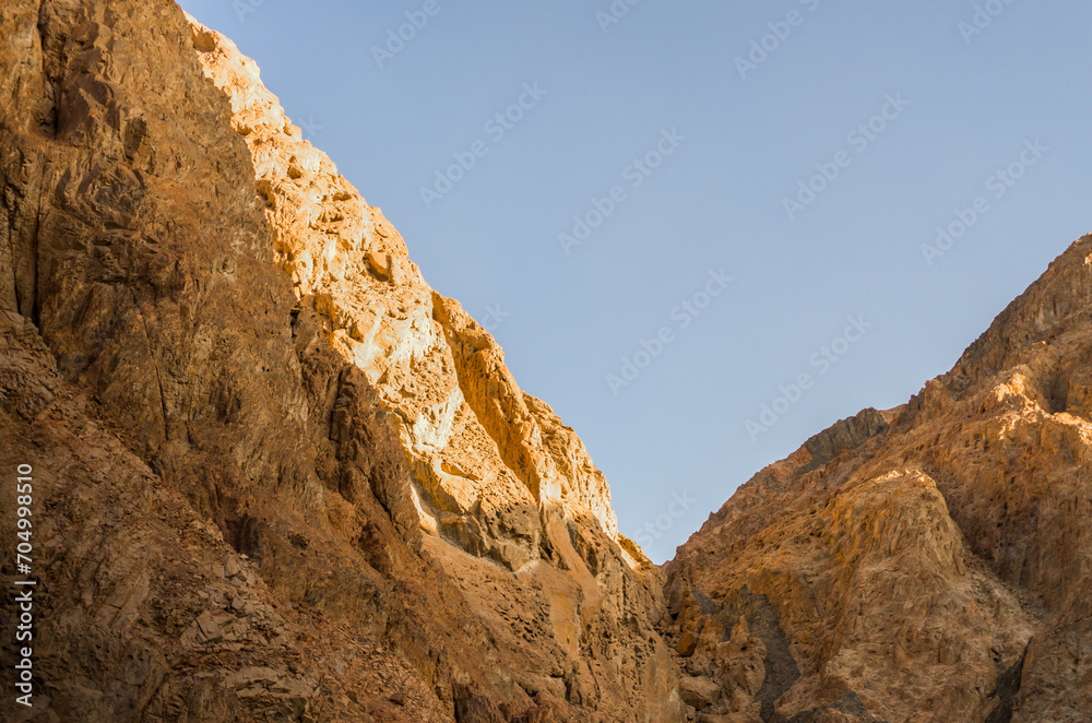 high mountains against the blue sky in Egypt Dahab South Sinai high mountains against the blue sky in Egypt Dahab South Sinai