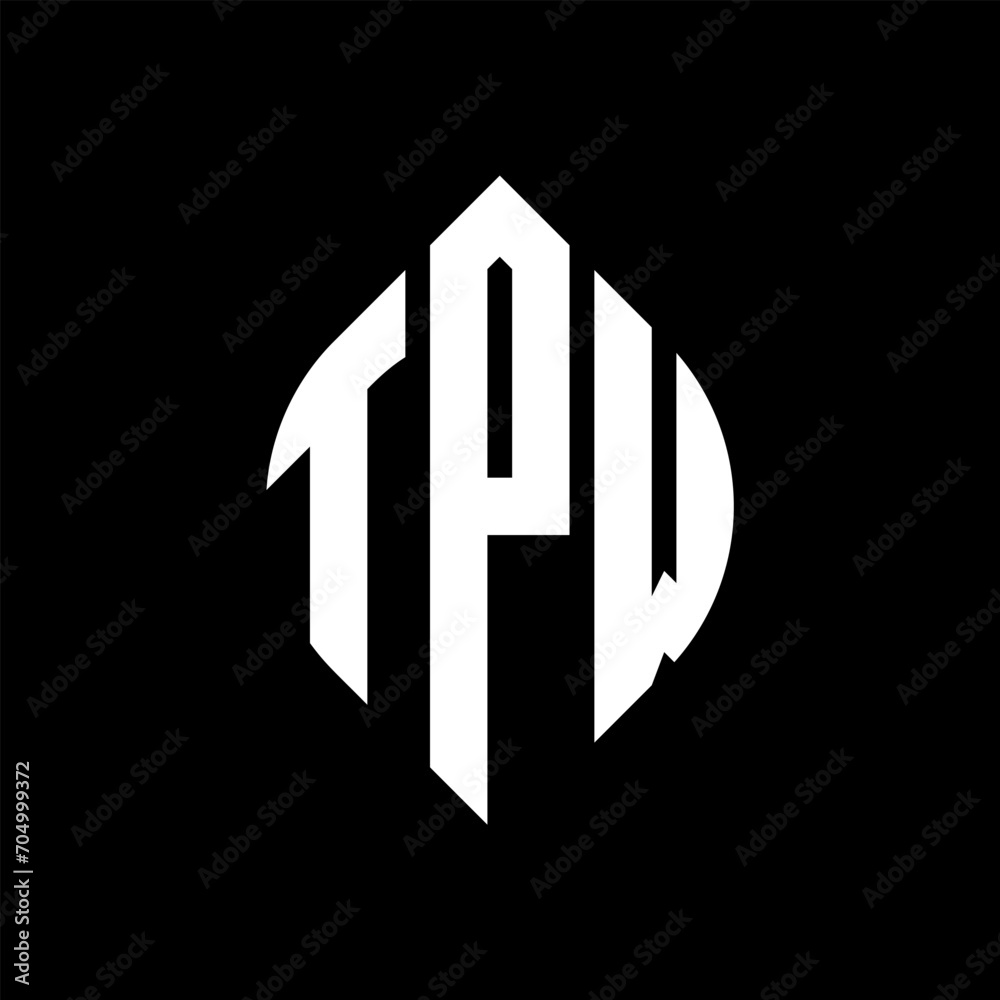TPW circle letter logo design with circle and ellipse shape. TPW ellipse letters with typographic style. The three initials form a circle logo. TPW circle emblem abstract monogram letter mark vector. TPW circle letter logo design with circle and ellipse shape. TPW ellipse letters with typographic style. The three initials form a circle logo. TPW circle emblem abstract monogram letter mark vector.
