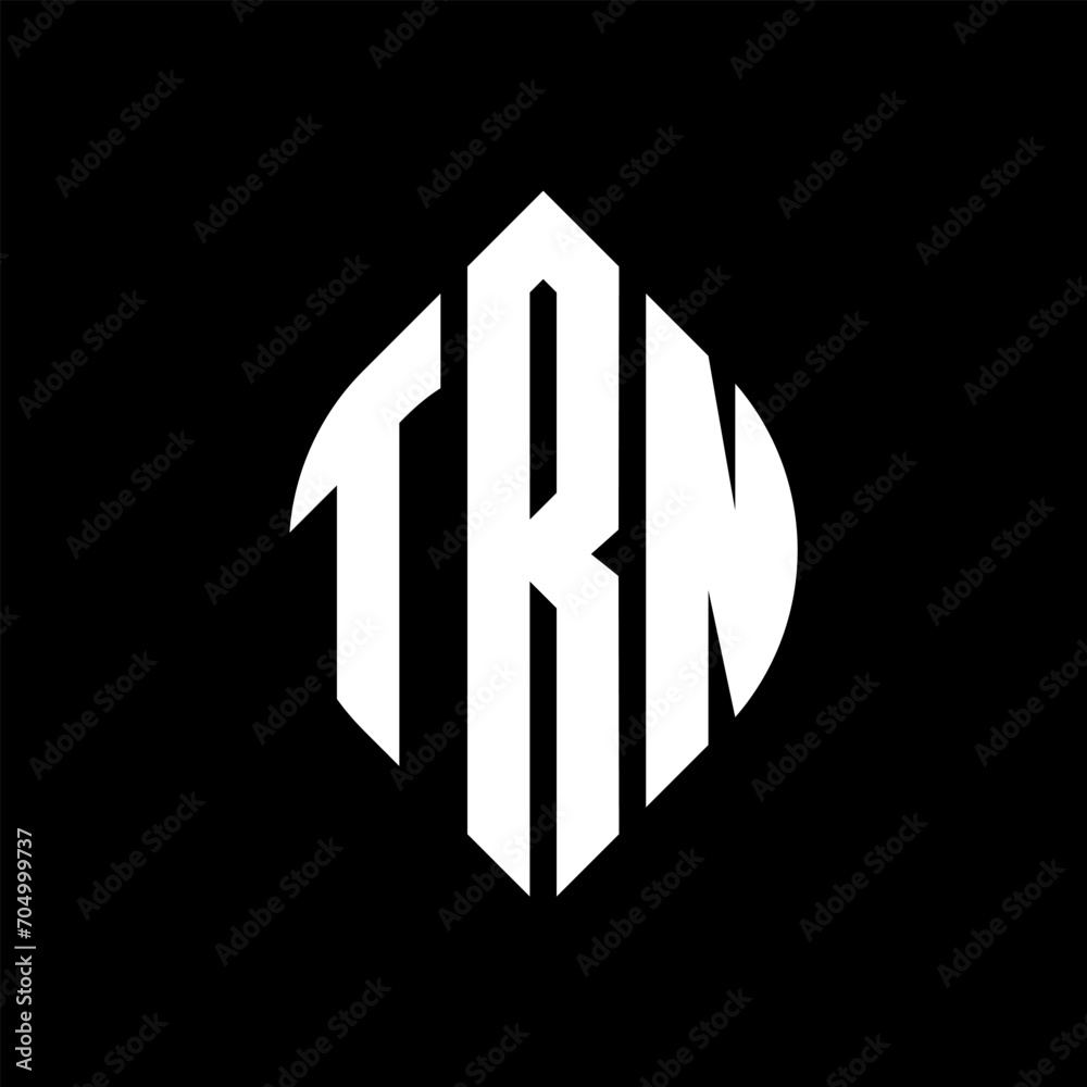 TRN circle letter logo design with circle and ellipse shape. TRN ellipse letters with typographic style. The three initials form a circle logo. TRN circle emblem abstract monogram letter mark vector. TRN circle letter logo design with circle and ellipse shape. TRN ellipse letters with typographic style. The three initials form a circle logo. TRN circle emblem abstract monogram letter mark vector.
