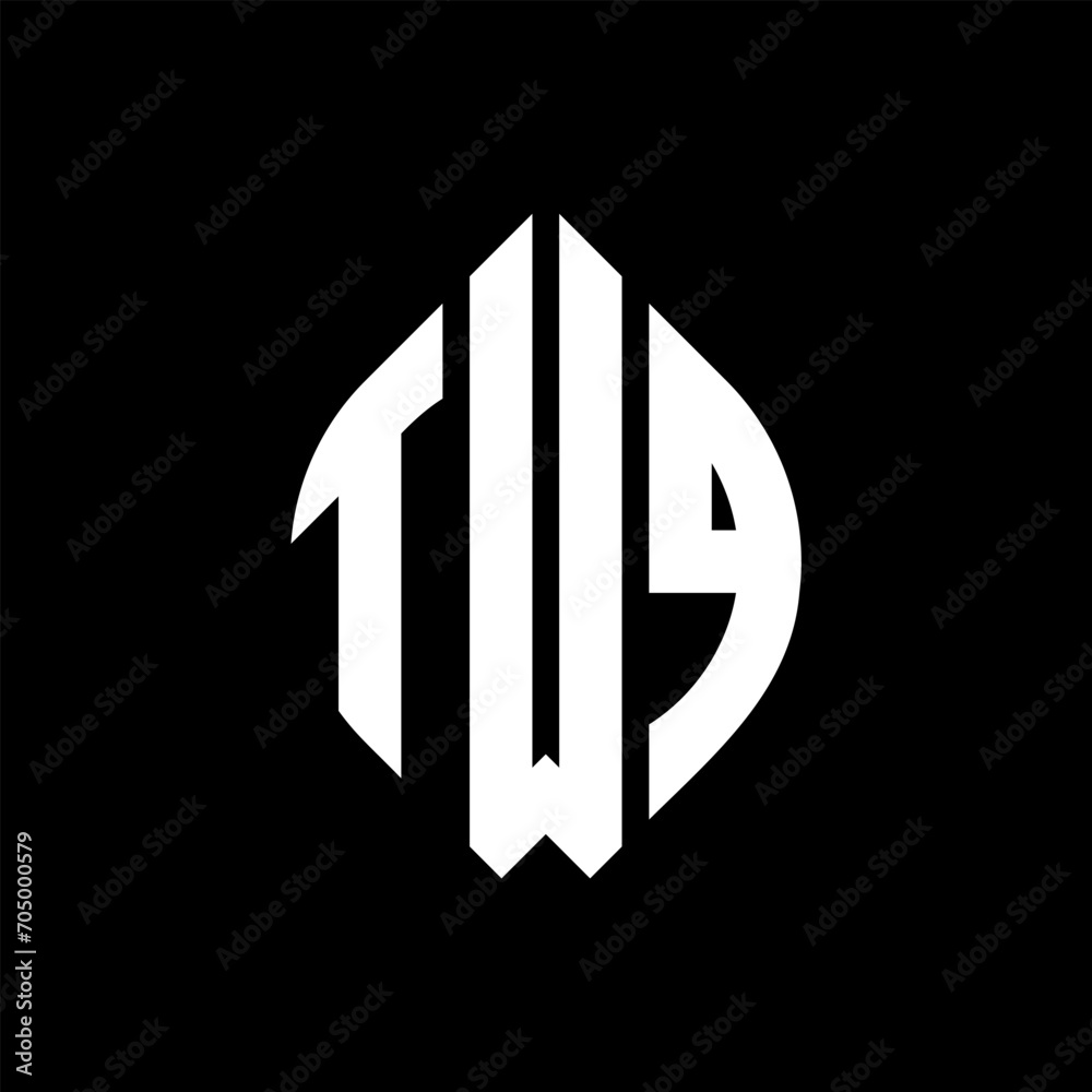 TWQ circle letter logo design with circle and ellipse shape. TWQ ellipse letters with typographic style. The three initials form a circle logo. TWQ circle emblem abstract monogram letter mark vector. TWQ circle letter logo design with circle and ellipse shape. TWQ ellipse letters with typographic style. The three initials form a circle logo. TWQ circle emblem abstract monogram letter mark vector.