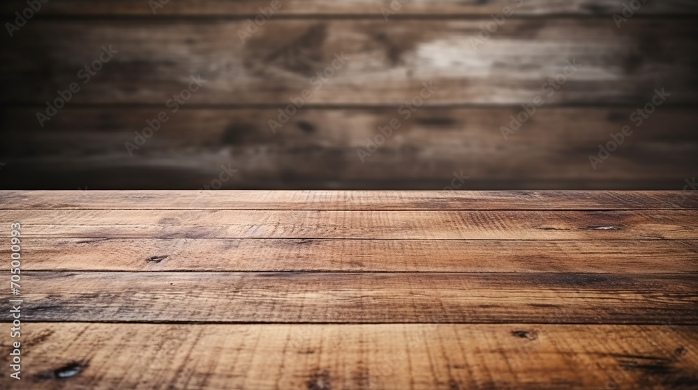Fototapeta premium empty weathered or vintage wooden table corner in living room