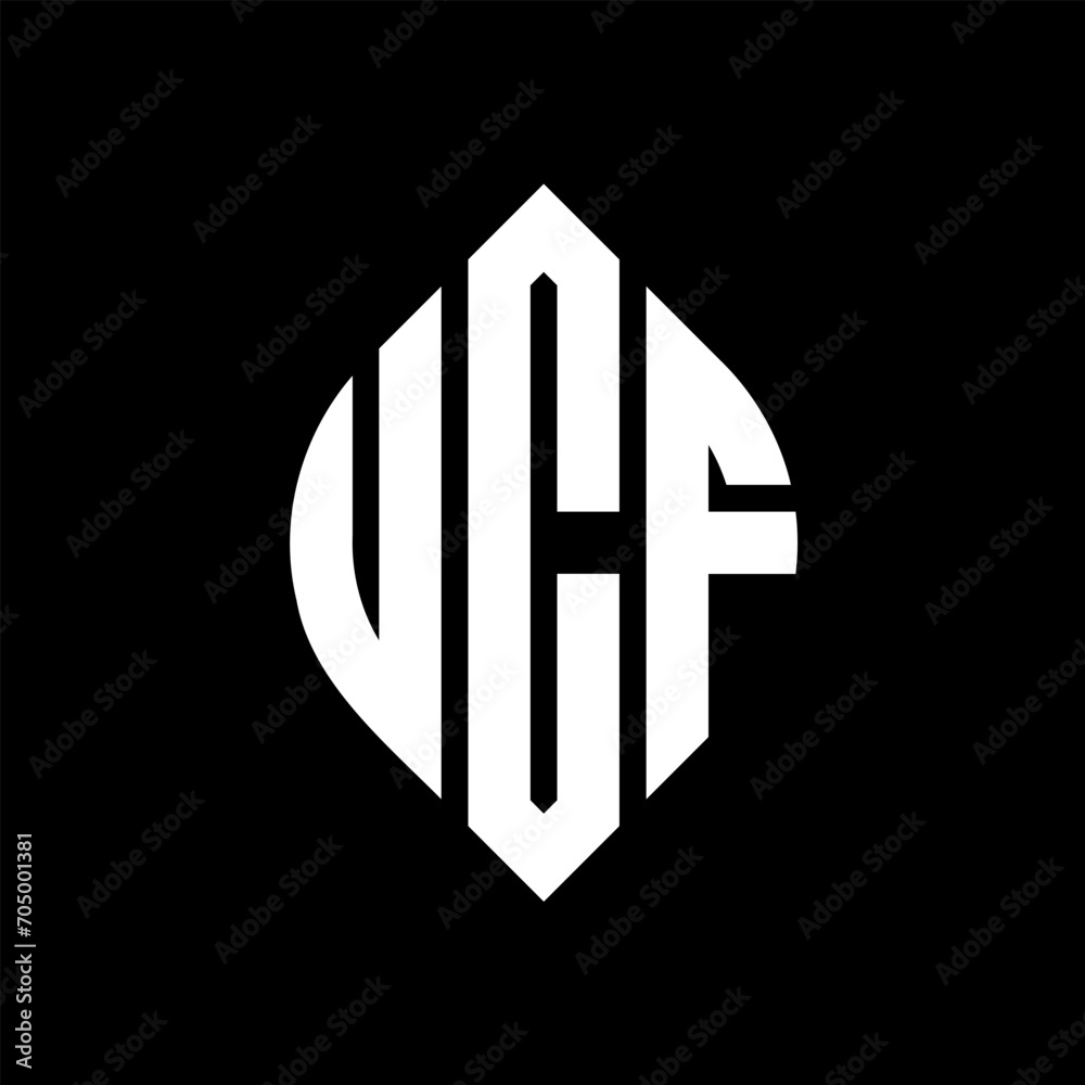 UCF circle letter logo design with circle and ellipse shape. UCF ellipse letters with typographic style. The three initials form a circle logo. UCF circle emblem abstract monogram letter mark vector. UCF circle letter logo design with circle and ellipse shape. UCF ellipse letters with typographic style. The three initials form a circle logo. UCF circle emblem abstract monogram letter mark vector.