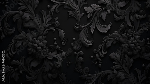 Vintage Black Wallpaper Background AI Generated