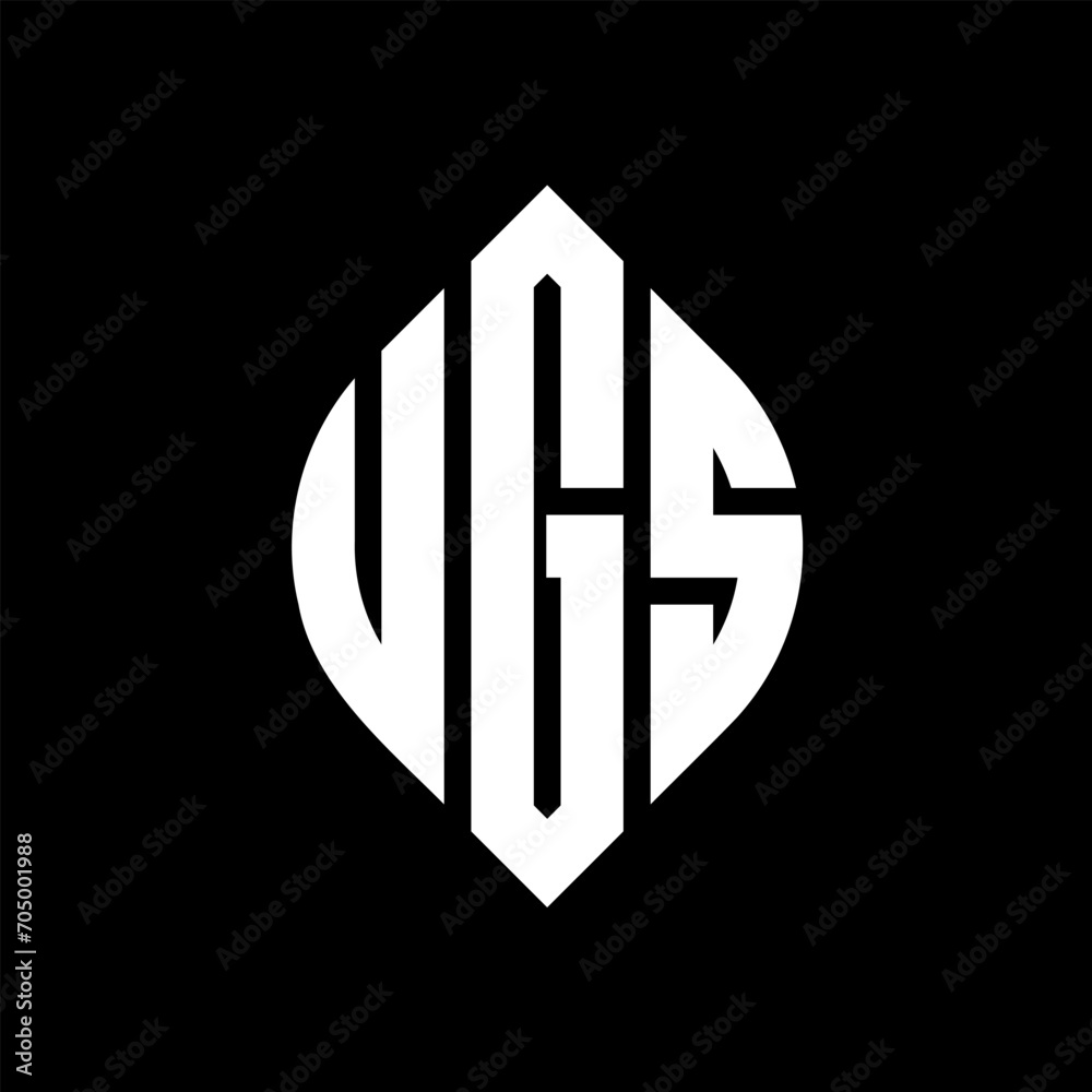 UGS circle letter logo design with circle and ellipse shape. UGS ellipse letters with typographic style. The three initials form a circle logo. UGS circle emblem abstract monogram letter mark vector. UGS circle letter logo design with circle and ellipse shape. UGS ellipse letters with typographic style. The three initials form a circle logo. UGS circle emblem abstract monogram letter mark vector.