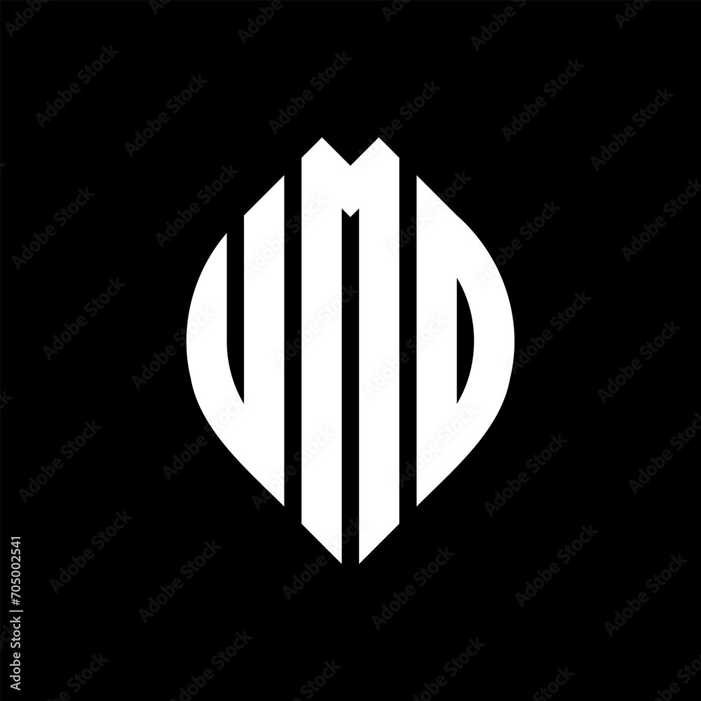 UMD circle letter logo design with circle and ellipse shape. UMD ellipse letters with typographic style. The three initials form a circle logo. UMD circle emblem abstract monogram letter mark vector. UMD circle letter logo design with circle and ellipse shape. UMD ellipse letters with typographic style. The three initials form a circle logo. UMD circle emblem abstract monogram letter mark vector.