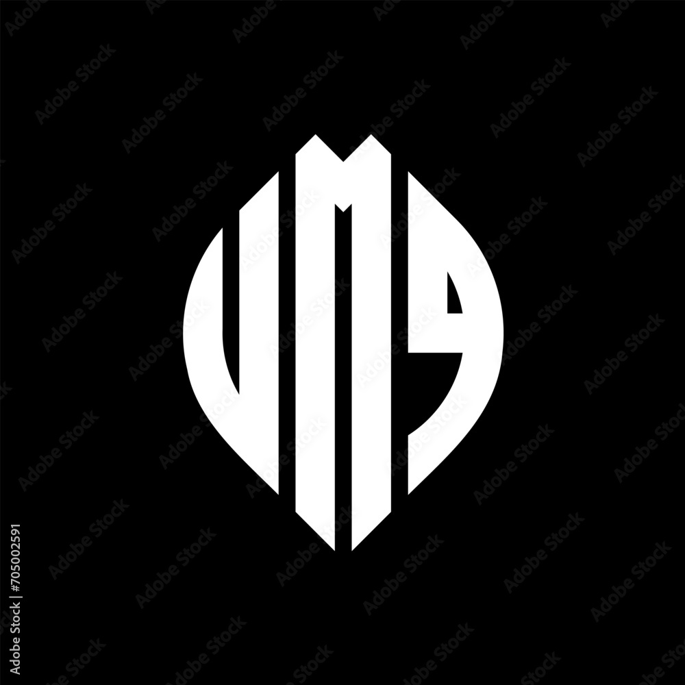 UMQ circle letter logo design with circle and ellipse shape. UMQ ellipse letters with typographic style. The three initials form a circle logo. UMQ circle emblem abstract monogram letter mark vector. UMQ circle letter logo design with circle and ellipse shape. UMQ ellipse letters with typographic style. The three initials form a circle logo. UMQ circle emblem abstract monogram letter mark vector.