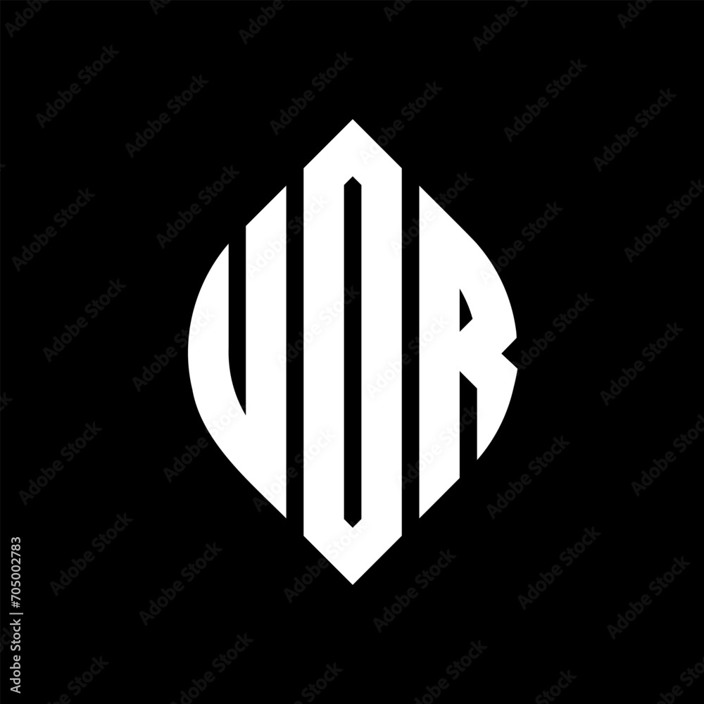 UOR circle letter logo design with circle and ellipse shape. UOR ellipse letters with typographic style. The three initials form a circle logo. UOR circle emblem abstract monogram letter mark vector. UOR circle letter logo design with circle and ellipse shape. UOR ellipse letters with typographic style. The three initials form a circle logo. UOR circle emblem abstract monogram letter mark vector.