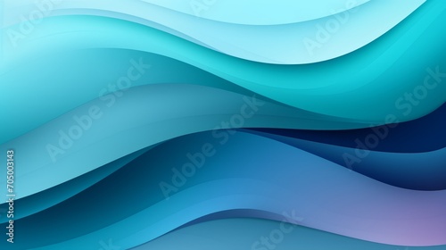 Colorful Modern Waves Background Design with Teal Blue, Very Dark Blue, and Slate Gray Colors AI Generated