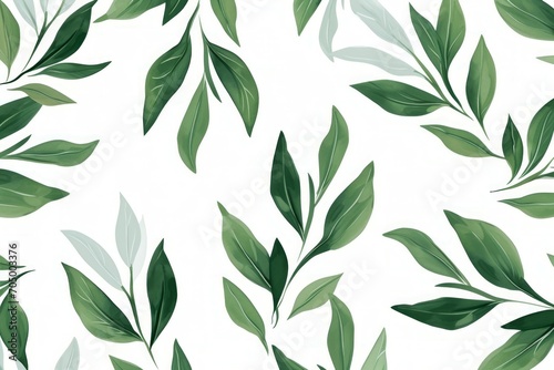Watercolor designer elements set collection of green leaves, greenery art foliage natural leaves herbs in watercolor style. Decorative beauty elegant illustration for design photo
