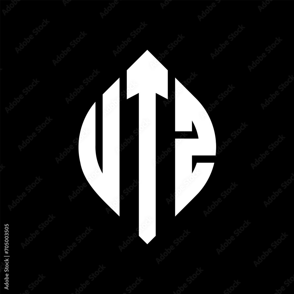 UTZ circle letter logo design with circle and ellipse shape. UTZ ellipse letters with typographic style. The three initials form a circle logo. UTZ circle emblem abstract monogram letter mark vector. UTZ circle letter logo design with circle and ellipse shape. UTZ ellipse letters with typographic style. The three initials form a circle logo. UTZ circle emblem abstract monogram letter mark vector.