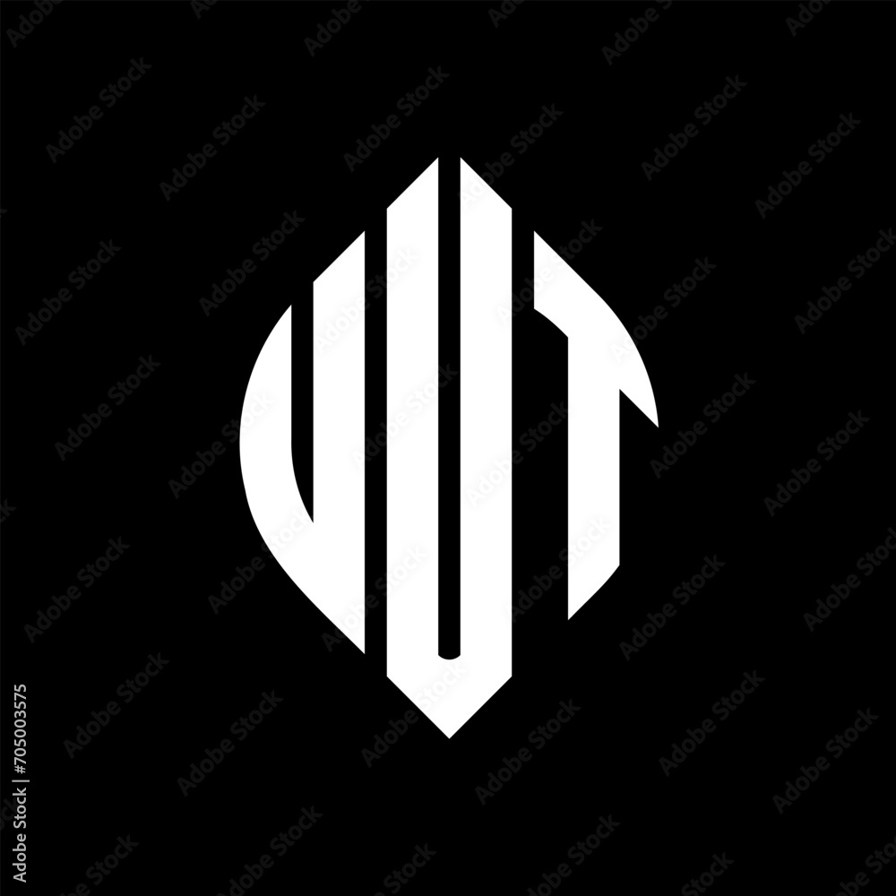 UUT circle letter logo design with circle and ellipse shape. UUT ellipse letters with typographic style. The three initials form a circle logo. UUT circle emblem abstract monogram letter mark vector. UUT circle letter logo design with circle and ellipse shape. UUT ellipse letters with typographic style. The three initials form a circle logo. UUT circle emblem abstract monogram letter mark vector.