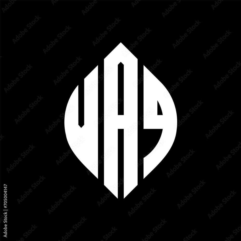 VAQ circle letter logo design with circle and ellipse shape. VAQ ellipse letters with typographic style. The three initials form a circle logo. VAQ circle emblem abstract monogram letter mark vector. VAQ circle letter logo design with circle and ellipse shape. VAQ ellipse letters with typographic style. The three initials form a circle logo. VAQ circle emblem abstract monogram letter mark vector.