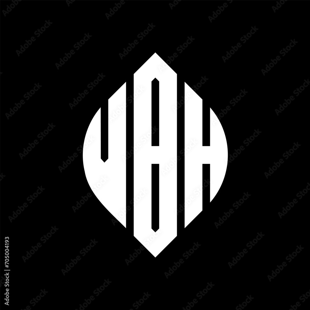 VBH circle letter logo design with circle and ellipse shape. VBH ellipse letters with typographic style. The three initials form a circle logo. VBH circle emblem abstract monogram letter mark vector. VBH circle letter logo design with circle and ellipse shape. VBH ellipse letters with typographic style. The three initials form a circle logo. VBH circle emblem abstract monogram letter mark vector.