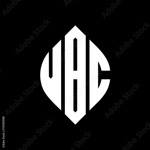 VBC circle letter logo design with circle and ellipse shape. VBC ellipse letters with typographic style. The three initials form a circle logo. VBC circle emblem abstract monogram letter mark vector. photo