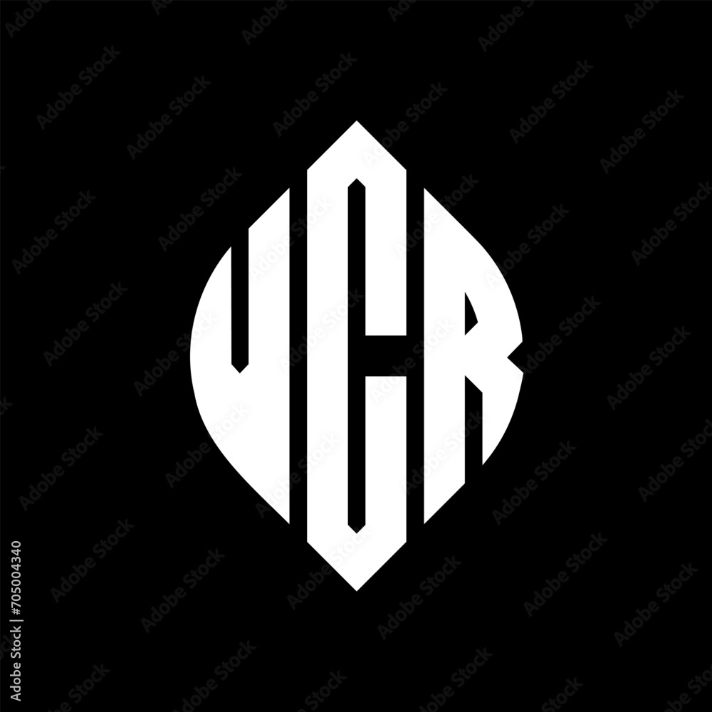 VCR circle letter logo design with circle and ellipse shape. VCR ellipse letters with typographic style. The three initials form a circle logo. VCR circle emblem abstract monogram letter mark vector. VCR circle letter logo design with circle and ellipse shape. VCR ellipse letters with typographic style. The three initials form a circle logo. VCR circle emblem abstract monogram letter mark vector.