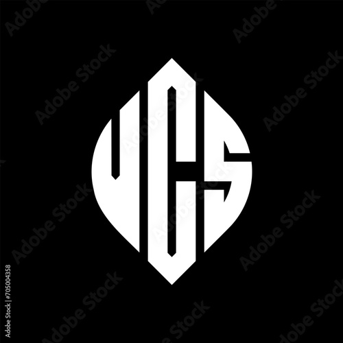 VCS circle letter logo design with circle and ellipse shape. VCS ellipse letters with typographic style. The three initials form a circle logo. VCS circle emblem abstract monogram letter mark vector.