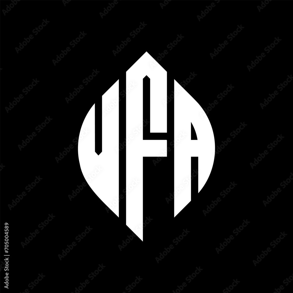 VFA circle letter logo design with circle and ellipse shape. VFA ellipse letters with typographic style. The three initials form a circle logo. VFA circle emblem abstract monogram letter mark vector. VFA circle letter logo design with circle and ellipse shape. VFA ellipse letters with typographic style. The three initials form a circle logo. VFA circle emblem abstract monogram letter mark vector.