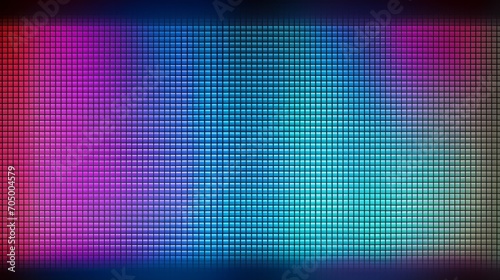 Colorful Pixel Textured Display: Digital Background Structure on LED Screen AI Generated