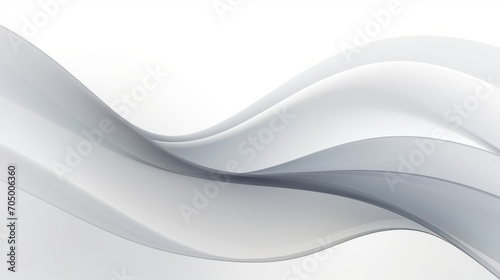 Abstract Grey Smooth Wave Lines Background AI Generated